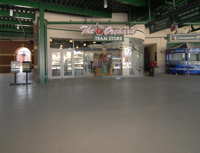 Resinous commercial floor