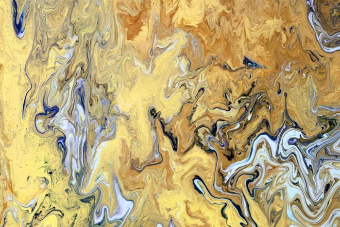 Gold & blue metallic effect